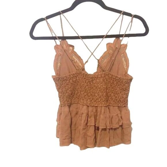 Free People Adella Mauve Pink Lace Cami - Picture 5 of 8